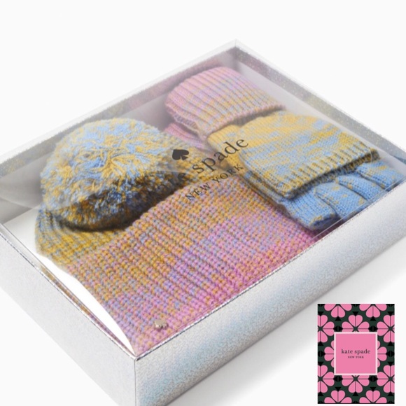 Kate Spade Ombré Hat & Gloves gift box set - Picture 5 of 6